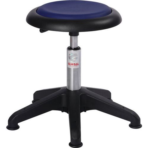 Hocker gepolstert Micro Octopus - Lederimitat - Niedrig - Global Professional Seating