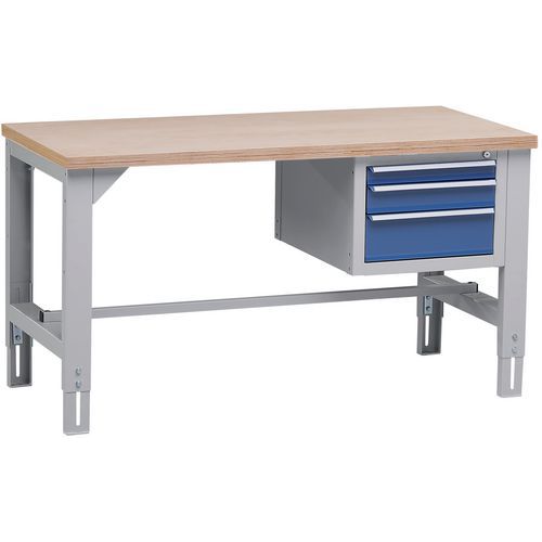 Verstellbare Werkbank Allround - 3 Schubladen - Kind
