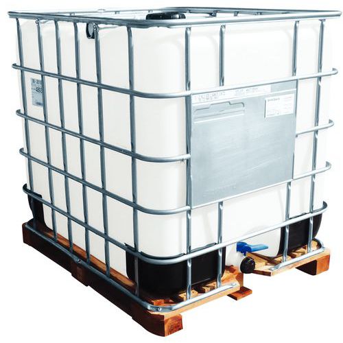 Transportbehälter 1000 L, renoviert und zugelassen + Palette - Manutan Expert