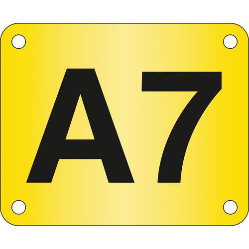 Typenschild aus Kunststoff