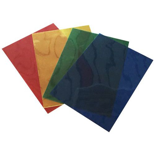 Deckblätter zum Binden, transparent, farbig, A4-Format - 100 Stück
