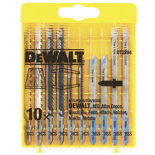 Lot de 10 lames pour scie sauteuse