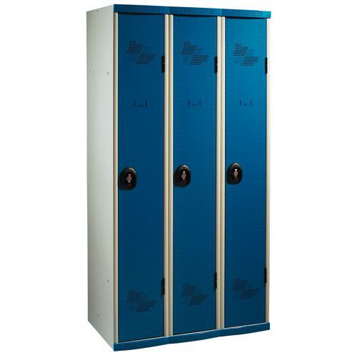 Vestiaire 3 colonnes Seamline Optimum® Largeur 300 mm sur socle- Acial
