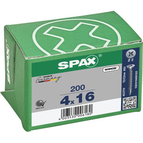 Boite de vis universelles à tête fraisée PZ Ø 3 à 5 mm - Spax