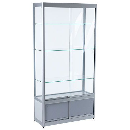 Ausstellungsvitrine - 1000 x 400 x 2000 mm und Schrank - Manutan Expert Ausstellungsvitrine - 1000 x 400 x 2000 mm und Schrank - Manutan Expert
