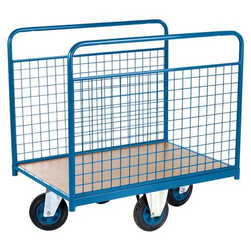 Modularer Wagen mit Gitterfachboden und Rädern mit Rautenanordnung - Tragkraft 500 kg - FIMM Modularer Wagen mit Gitterfachboden und Rädern mit Rautenanordnung - Tragkraft 500 kg - FIMM