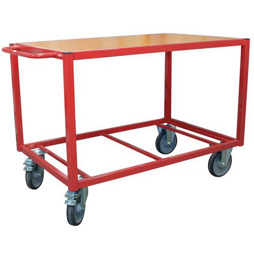 Chariot à plateau bois - Roues TPE - Capacité 500kg - FIMM