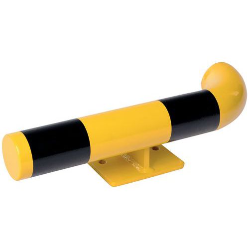 Wandschutz-Stopper, verzinkter Stahl, Werkstoff: Stahl, Farbe: Schwarz/gelb, Typ: Für linke 90°-Außenecke