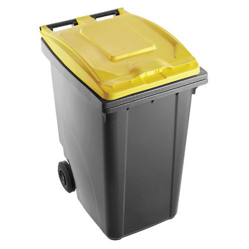 Zweifarbiger Abfallbehälter - 360 L - Mobil Plastic Zweifarbiger Abfallbehälter - 360 L - Mobil Plastic