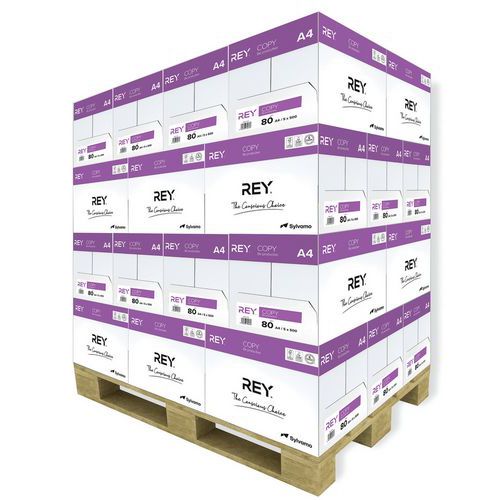Kopierpapier Rey Copy A4 80 g, Palette mit 240 Paketen ‑ Rey