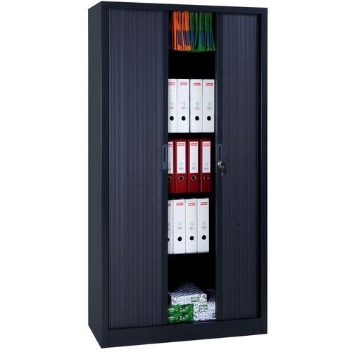 Armoire haute à rideaux en kit - Largeur 100 cm - Manutan