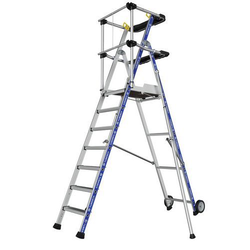 Arbeitsplattform PIR PIRL Sherpamatic - 3 bis 8 Sprossen - Tubesca Comabi