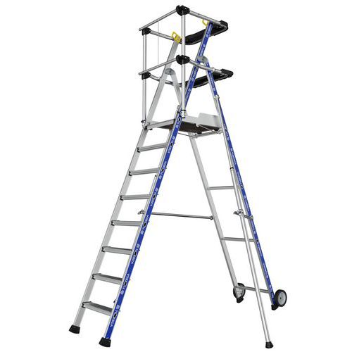 Arbeitsplattform PIR PIRL Sherpamatic - 3 bis 8 Sprossen - Tubesca Comabi