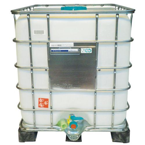 Foodcert-Transportbehälter 1000 L - Behälter + Kunststoffpalette