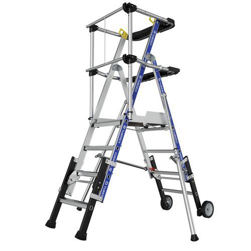 Teleskopplattform PIR PIRL Sherpascopic - 3 bis 11 Sprossen - Tubesca Comabi