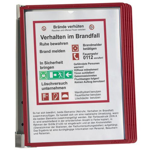 Support mural magnétique Vario® pour 5 pochettes A4 -Durable Support mural magnétique Vario® pour 5 pochettes A4 -Durable