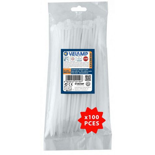 Colliers de fixation blanc en nylon - Velamp