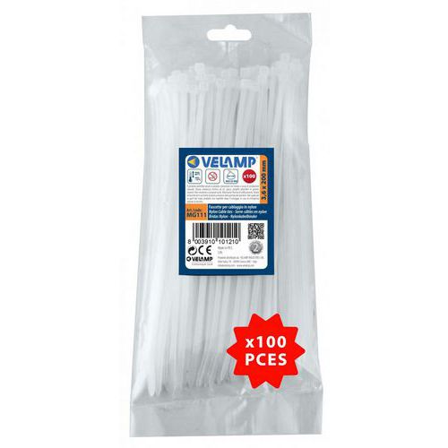 Befestigungsschelle aus Nylon, weiß ‑ Velamp