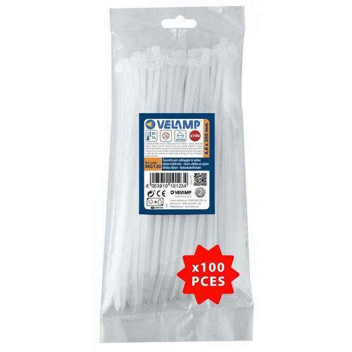 Colliers de fixation blanc en nylon - Velamp