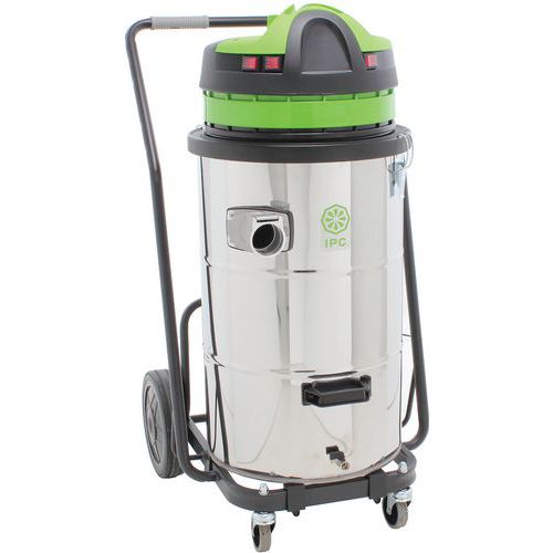 Aspirateur eau et poussière pour huile et copeaux 3600W cuve inox 78L - ICA Aspirateur eau et poussière pour huile et copeaux 3600W cuve inox 78L - ICA