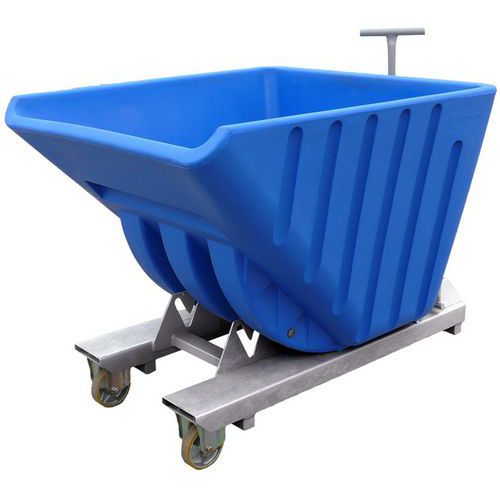 Kippbarer Behälter aus Polyethylen - GMG - auf Sockel oder Rollen - 635 l Kippbarer Behälter aus Polyethylen - GMG - auf Sockel oder Rollen - 635 l
