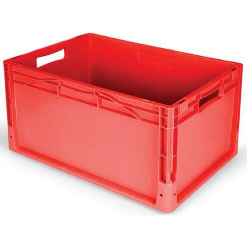 Behälter mit geschlossenen Wänden + geschlossenem Boden, rot, 60 L - Gamma-Wopla
