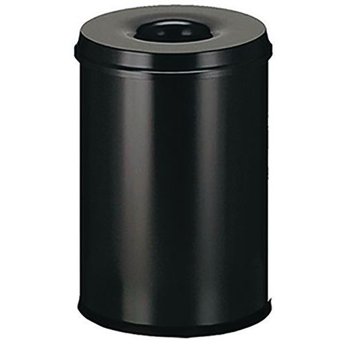 Poubelle antifeu Manutan - 20 L à 110 L - Noir ou Gris - Manutan Expert