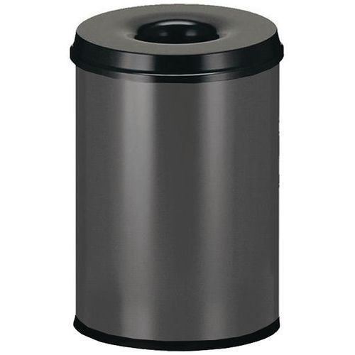 Feuerfester Abfallbehälter Manutan - 20 L bis 110 L - Schwarz oder grau