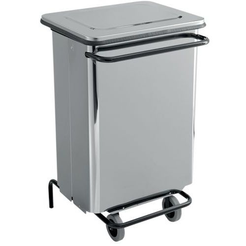 Mobiler Container mit abnehmbarem Fußpedal, vorn, 70 L - Manutan Expert