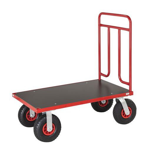 Wagen mit verstellbarem Rohrschiebebügel - Luftreifen - Tragkraft 500 kg