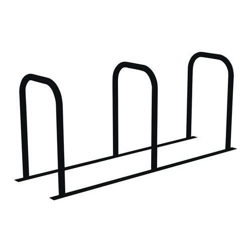 U-förmiger Mehrfach-Fahrradpoller - Lackiert - 3 Plätze