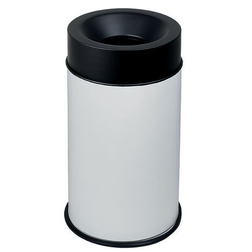Corbeille blanc anti-feu avec couvercle 50L