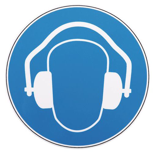 Panneau - Protection auditive obligatoire - Adhésif - Manutan