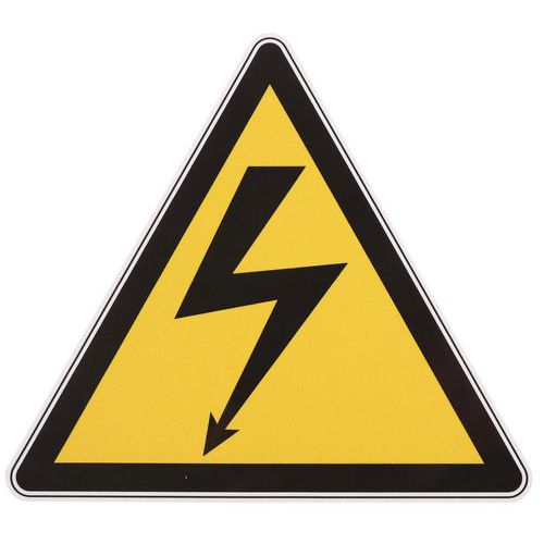 Warnschild ‑ Elektrische Spannung - Selbstklebend - Manutan Expert