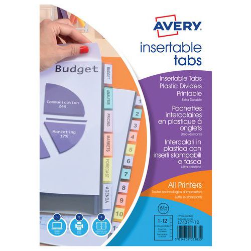 Sichttafel mit Register A4+ - 180 Mikron - Avery Sichttafel mit Register A4+ - 180 Mikron - Avery