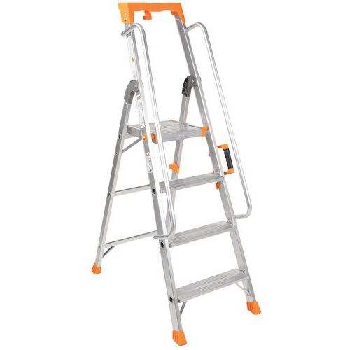 Profitrittleiter aus Aluminium mit Rampe - Manutan Expert