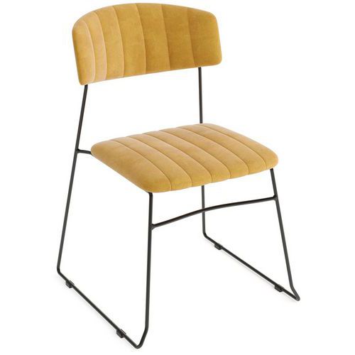 Stapelbarer Stuhl MUNDO, Samt