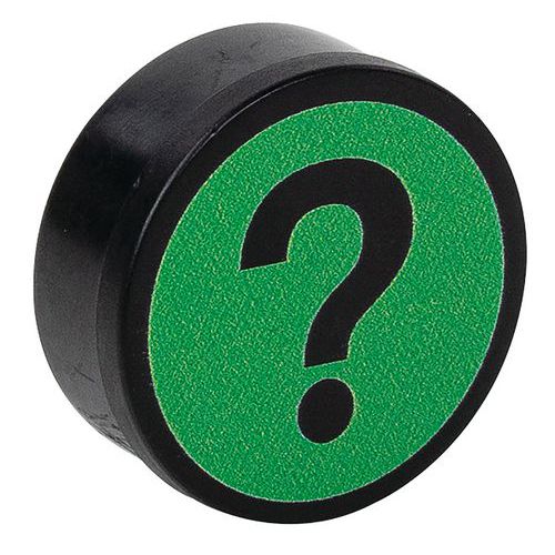 Runder Magnet mit Symbol „Fragezeichen“ Runder Magnet mit Symbol „Fragezeichen“