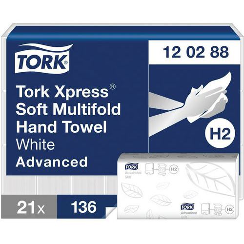Essuie-mains Tork Advanced H2 - Enchevêtré Essuie-mains Tork Advanced H2 - Enchevêtré