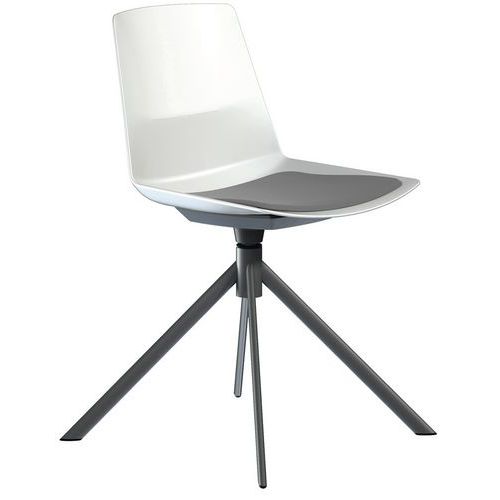 Chaise en coque Clue pied pivotant métal