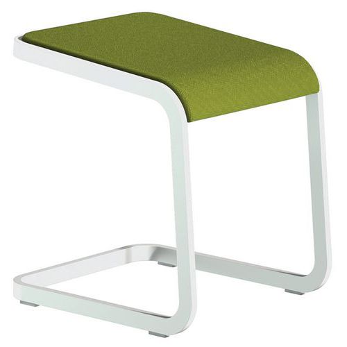 Tabouret ergonomique bas avec piètement blanc C-Stool