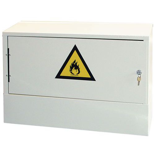 Armoire de sécurité pour produits inflammables 10 et 20 L - Avec extincteur intégré Armoire de sécurité pour produits inflammables 10 et 20 L - Avec extincteur intégré