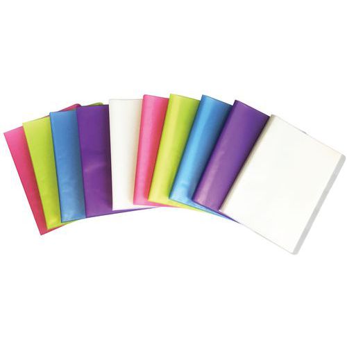 Schutzmappe mit 80 Dokumentenhüllen im A4-Format aus Polypropylen in verschiedenen Farben - 10 Stück Schutzmappe mit 80 Dokumentenhüllen im A4-Format aus Polypropylen in verschiedenen Farben - 10 Stück