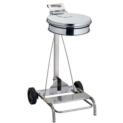 Mobiler Müllsackständer mit Pedal Edelstahl - 110 L