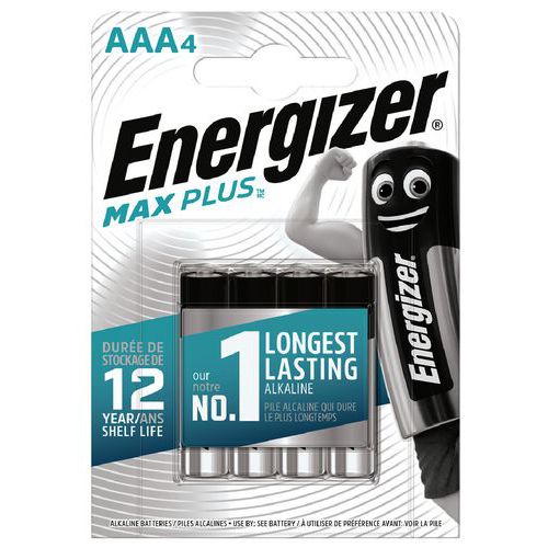 Alkali-Batterie Max Plus AAA LR03 FSB4 - 4 Stück - Energizer