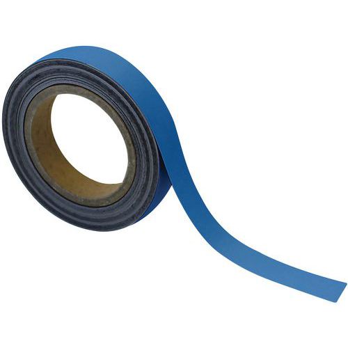 Abwischbares Magnetband zur Markierung, 10m - Blau - Manutan Expert