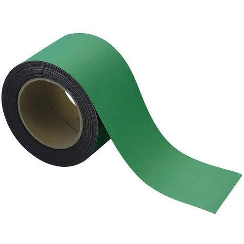 Abwischbares Magnetband zur Markierung, 10 m - Grün - Manutan Expert