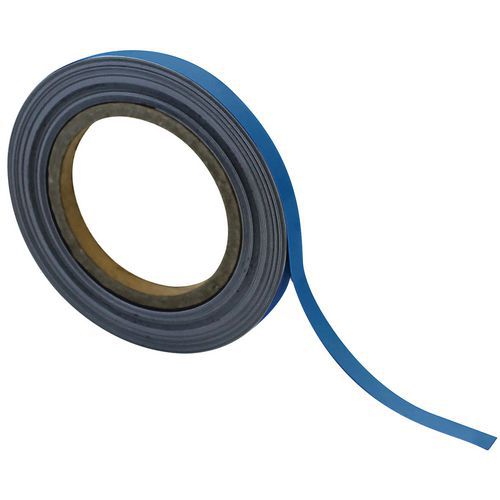 Bande magnétique effaçable pour marquage 10m - Bleu - Manutan Expert