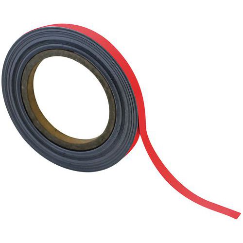 Abwischbares Magnetband zur Markierung, 10 m - Rot - Manutan Expert