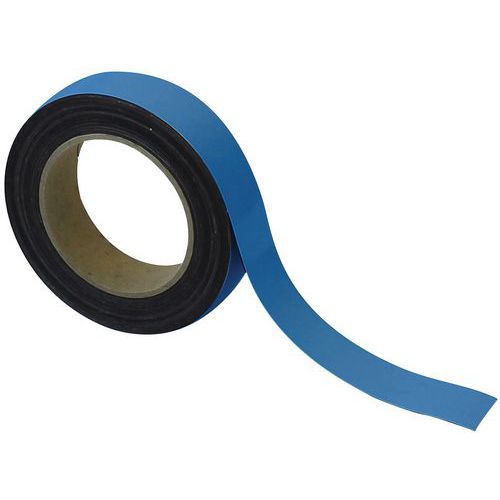 Abwischbares Magnetband zur Markierung, 10m - Blau - Manutan Expert